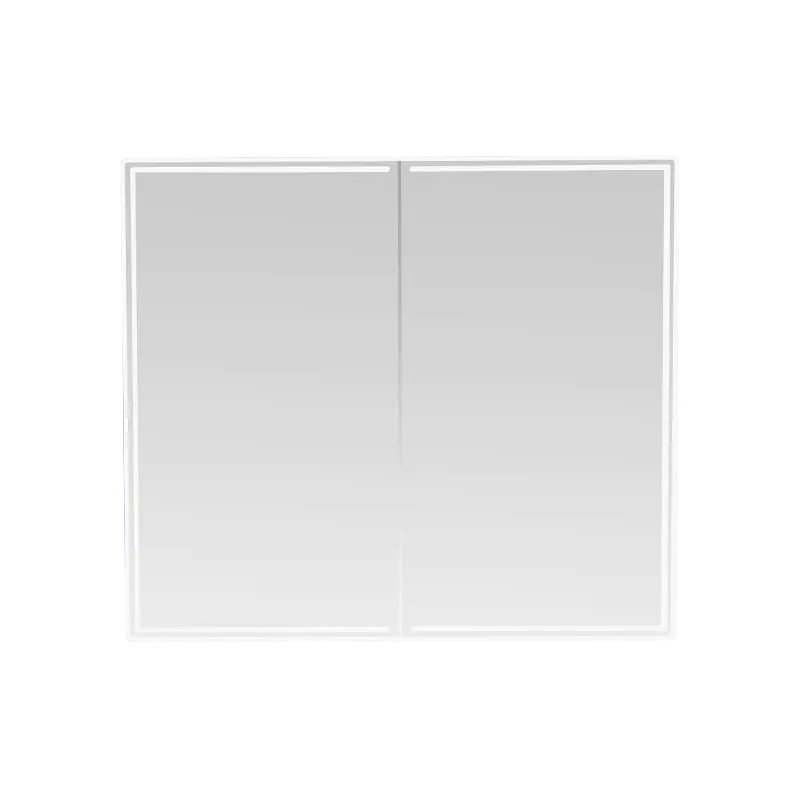 両開き LED スマート バスルーム ミラー キャビネット (防曇ハンドスワイプ スイッチ付き)