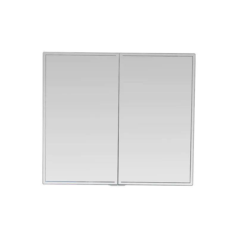 LEDライト付きアルミ合金ダブルドア防水ミラーキャビネット